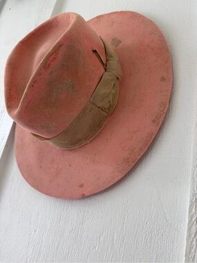 Nick Fouquet Pink Felt Fedora Hat